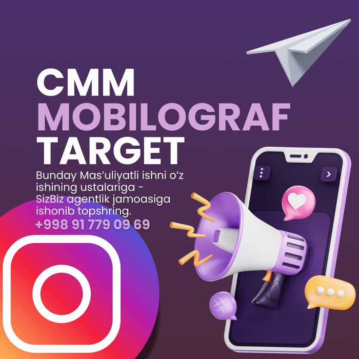 SMM+TARGETOLOG Xizmatlari SizBiz agentligi