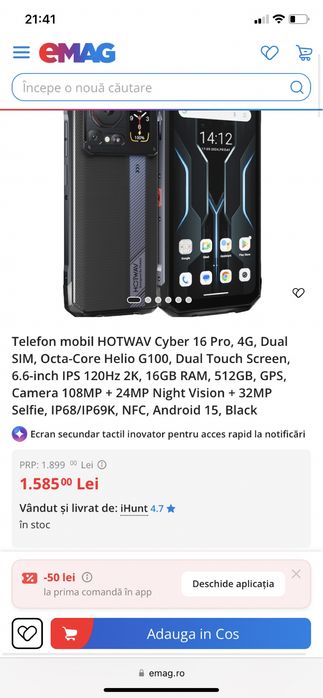 Telefon mobil HOTWAV Cyber 16 Pro