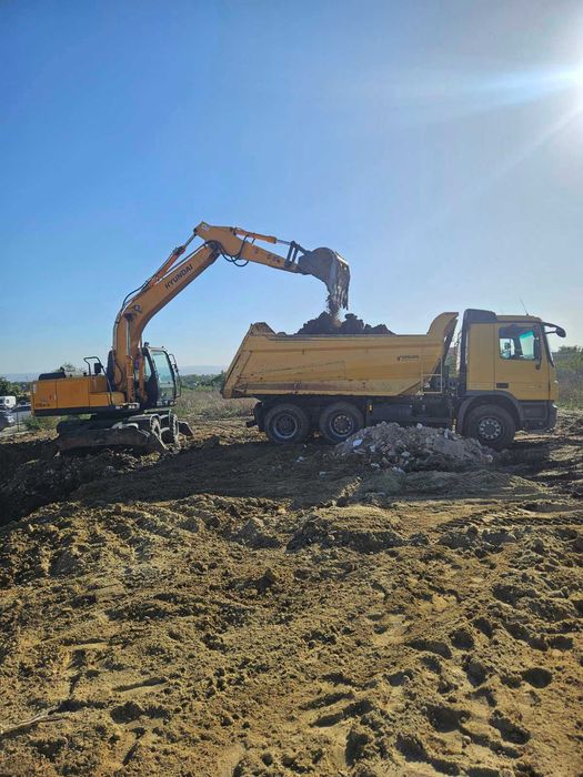 Услуги с багери, валяк, бобкат и самосвали