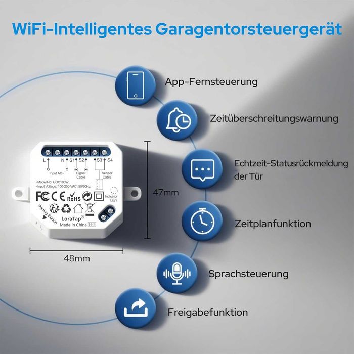 Smart Wi-Fi контролер за гаражна врата,гласово управление с Alexa