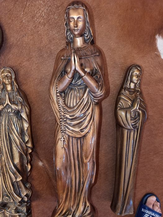 Statui din bronz Sfanta Fecioara Maria si Iisus Hristos - calitate Top