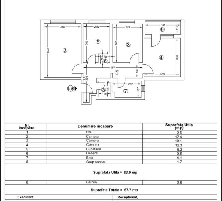 Inel 2/Eliberari-Apart 3 cam dec 64mp et 4/4 liber pret 95.000 euro