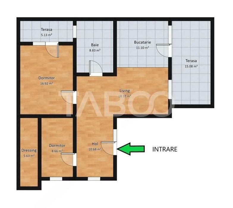 Apartament cu 3 camere de inchiriat in Sibiu zona Calea Dumbravii