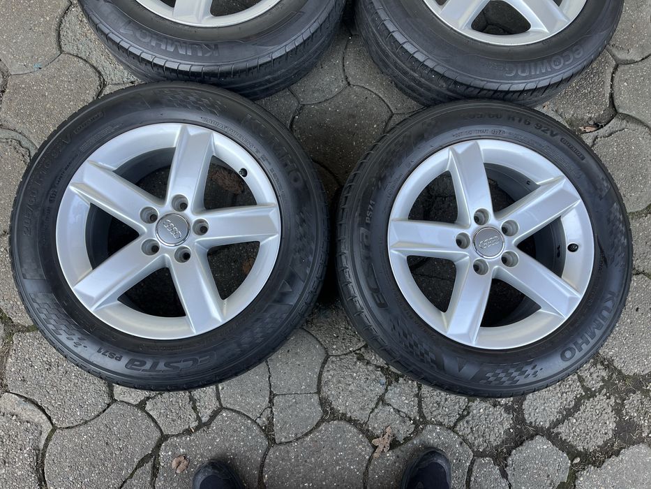 Jante aliaj 5x112mm, anvelope vara 205/60 R16, Audi A3, A4 B7 B8 B9, A6, VW Seat Skoda