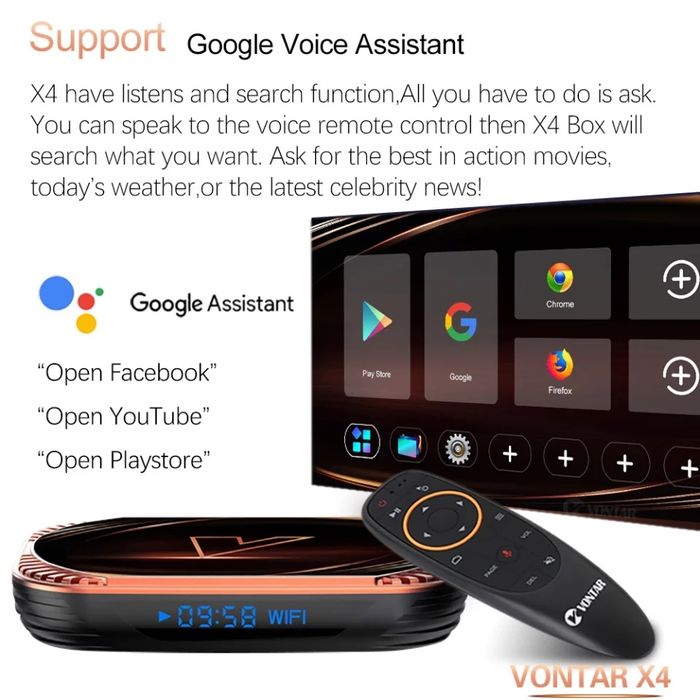 Vontar X4 Amlogic S905X4 Android 11 TV Box 4GB 32GB ROM