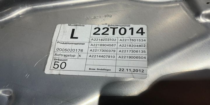 Macara geam stanga spate A2218904567 Mercedes-Benz S-Class W221 [2005