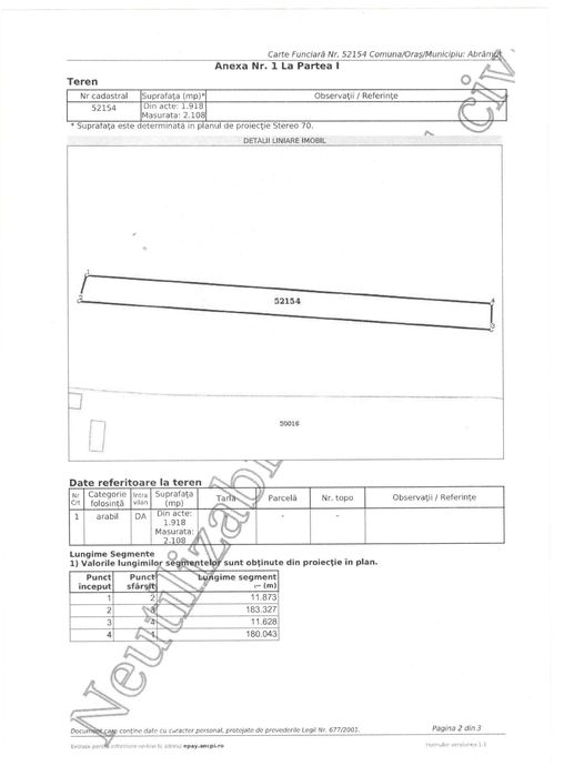 teren intravilan Fancica,langa Marghita,2108 mp