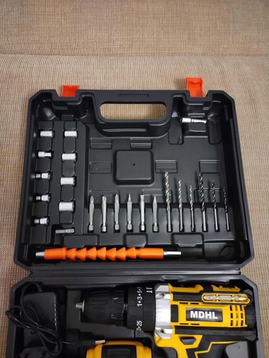 Mașină de găurit și înșurubat cu percuție 24V, 1500W