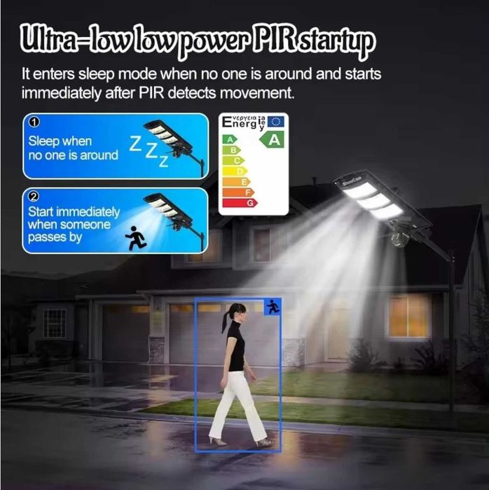 2в1 Соларна камера  12MP + LED лампа 9 секции 1800W