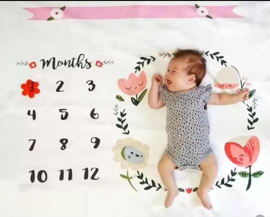 Бебешко одеяло с месеци