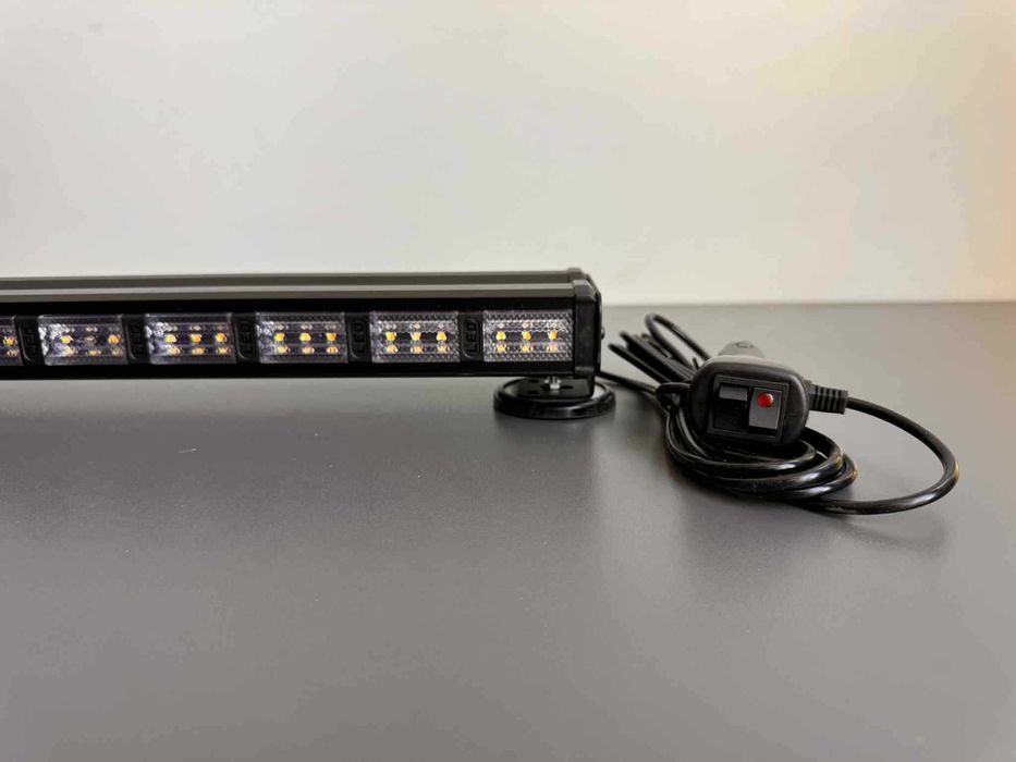 Rampa girofar LED stroboscopica 90/120cm, galben, 12V-24V