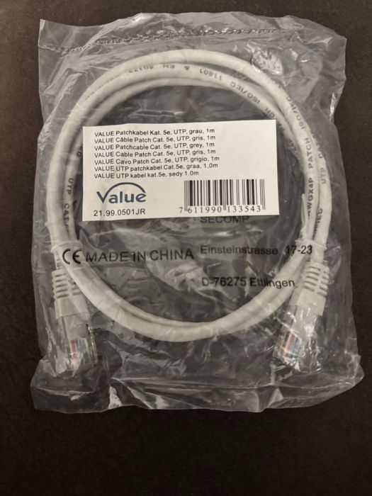 Cabluri net CAT5e 1 m lungime