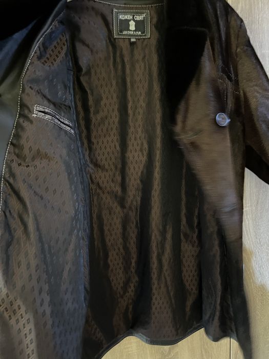 Мъжко кожено палто от пони