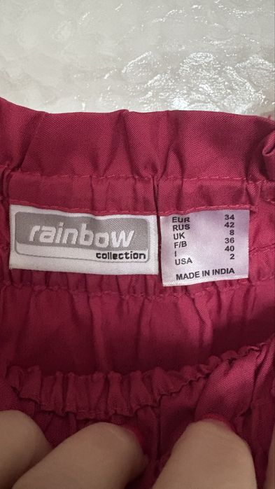 Рокля с рязана дантела в цвят фуксия р-р 34