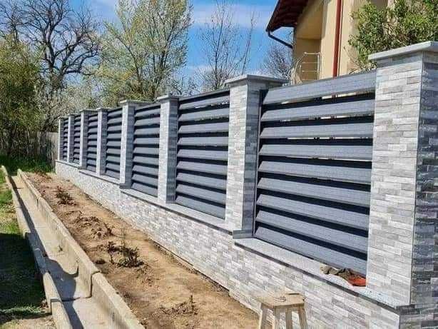 Garduri si porti din panouri stil jaluzele si alte modele disponibile