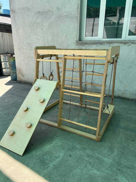 Шведская стенка, турник, качели в комплексе "Baby-малыш" от Turnik.uz