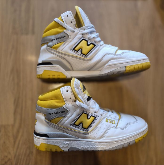 New Balance 650 adidasi high white/yellow