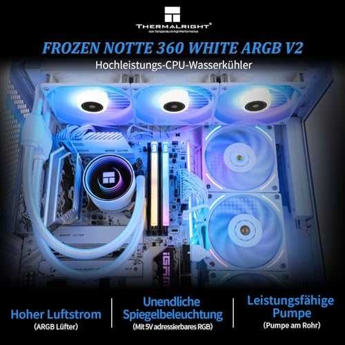 Thermalright Frozen Notte 360 White ARGB AIO охлаждане