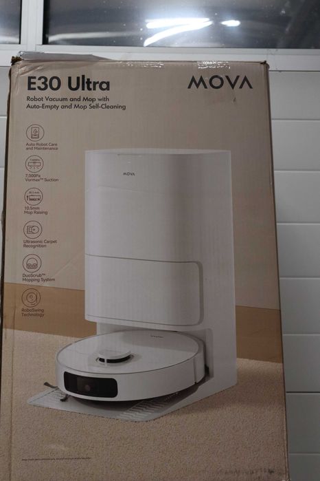 Прахосмукачка робот Mova E30 Ultra, моп, автоматично изпразване, App