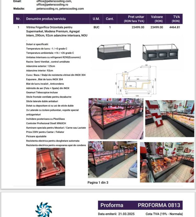 Vitrna frigorifica in garanție