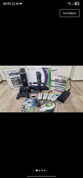Xbox 360 Slim 250GB + 33 jocuri