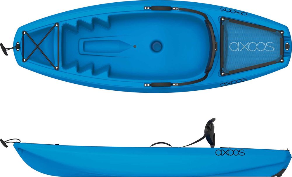 Caiac pentru copii Axoos - distractie si siguranta pe apa, 1.85 metri, albastru
