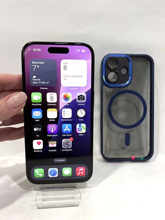 iPhone 16, Black, 128GB, doar 23 cicluri de încărcare, impecabil!