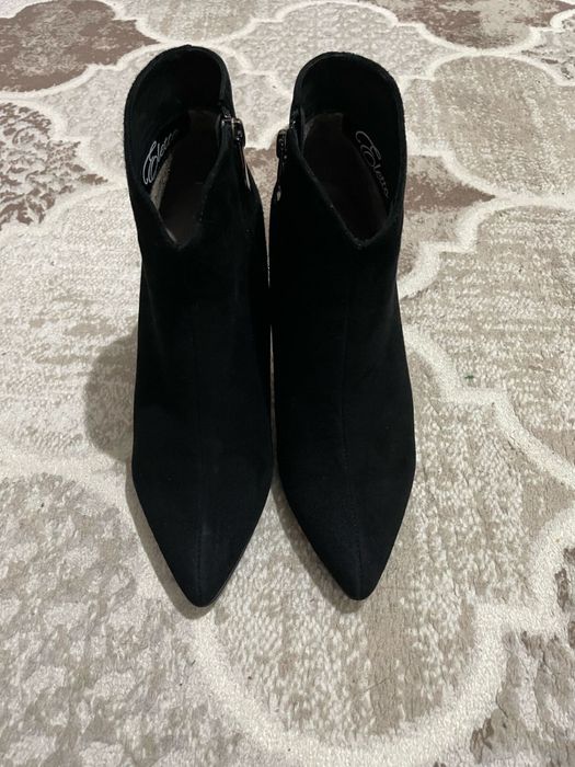 Замшевые ботильоны, натуралка