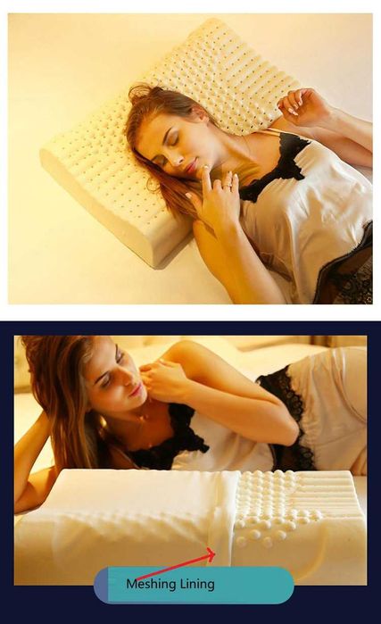 Подушка с памятью для защиты шеи и позвоночника. 100% меморикс