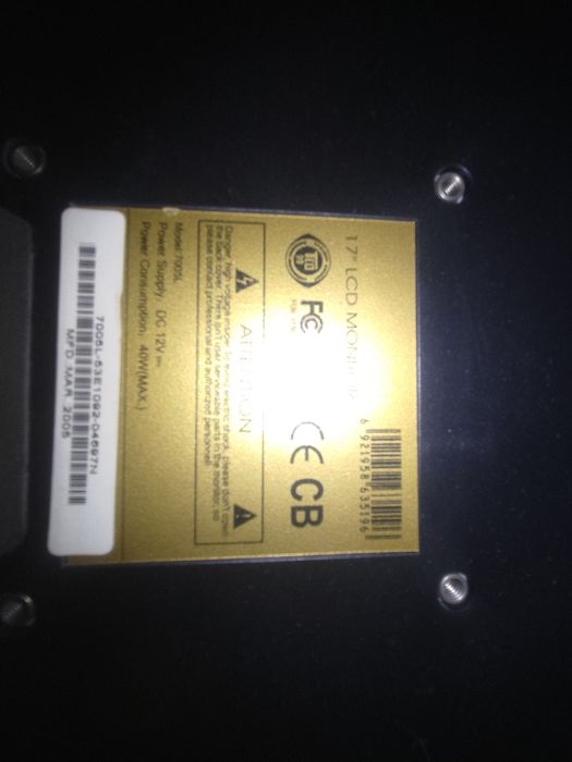 Монитор Eztek 17, без блока питания