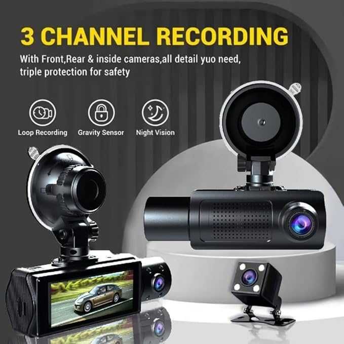 Тройна даш камера- предна , вътрешна и задна камера Karlak