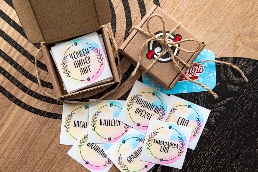 Стикери / етиекти за подправки различни дизайни