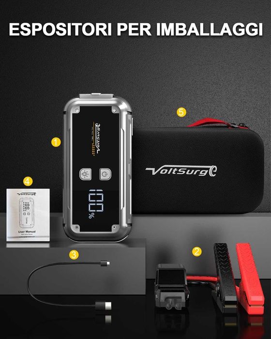 Мощно стартерно устройство (Jump Starter) 5000A - Пали всичко (12V)