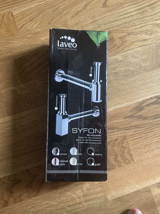 Sifon lavoar aparent estetic negru mat LAVEO