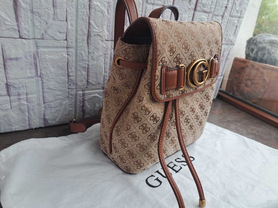 дамска раница,GUESS кафява чанта,гес