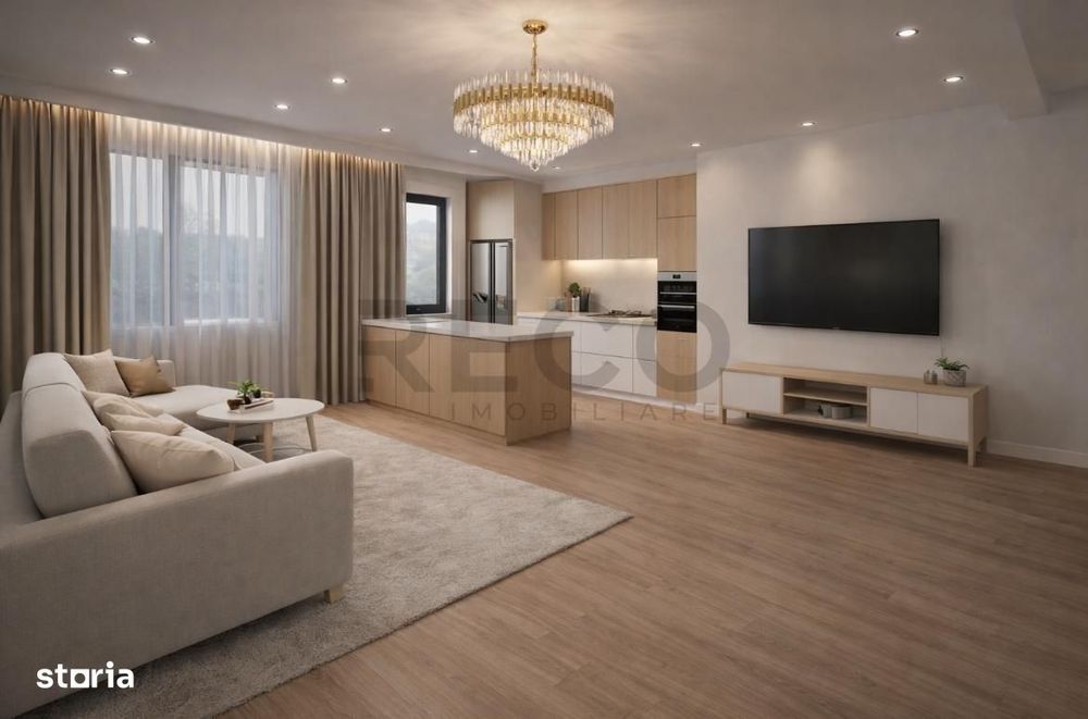 RECO Apartament cu 3 camere, ultracentral, NOU, parter