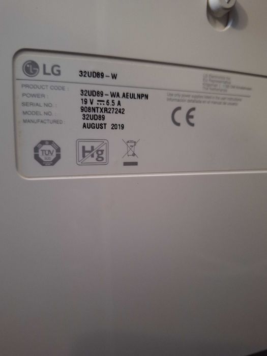 Монитор LG 4K UHD IPS за ремонт 32UD89-W