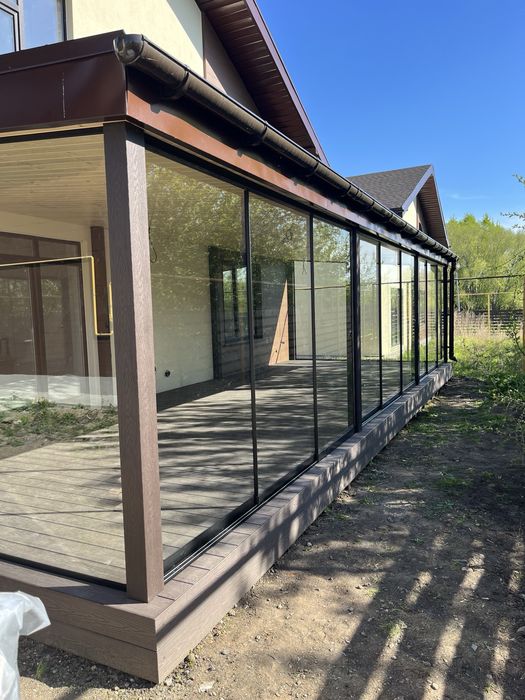 Остекление террасы | витражные окна