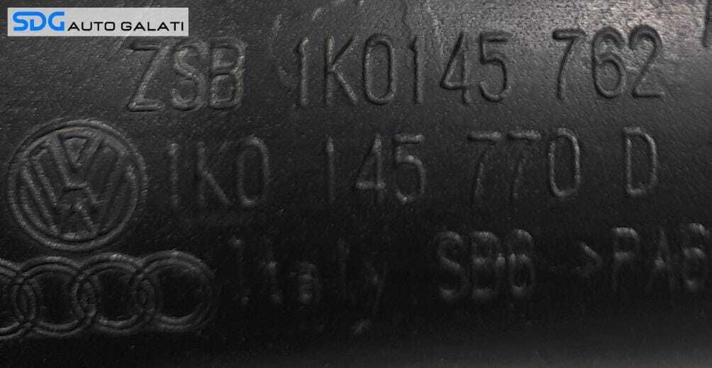 Furtun Conducta Tubulatura Presiune Radiator Intercooler Volkswagen Golf 5 2.0 TDI AZV BKD 2004 - 2008 Cod 1K0145770D 1K0145762 [N1258]