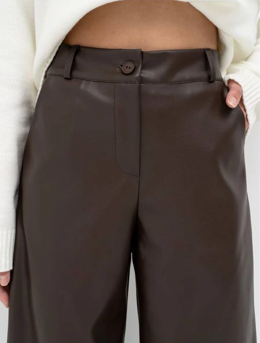 Тёплые кожаные брюки