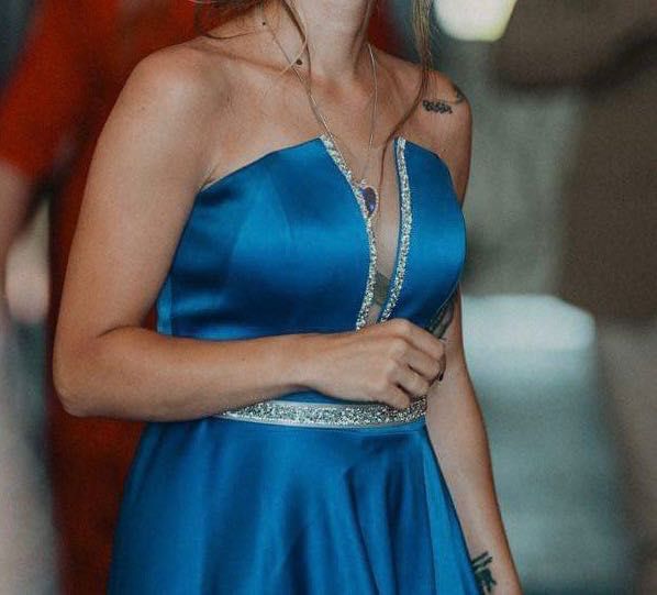 Синя дълга рокля Lorreti