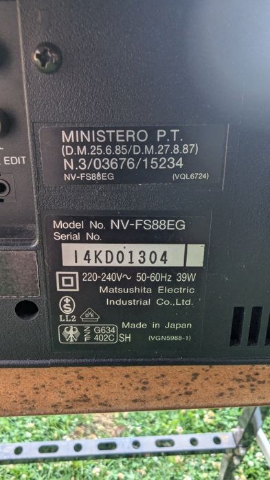 Video S-VHS Panasonic NV-FS 88 EG
