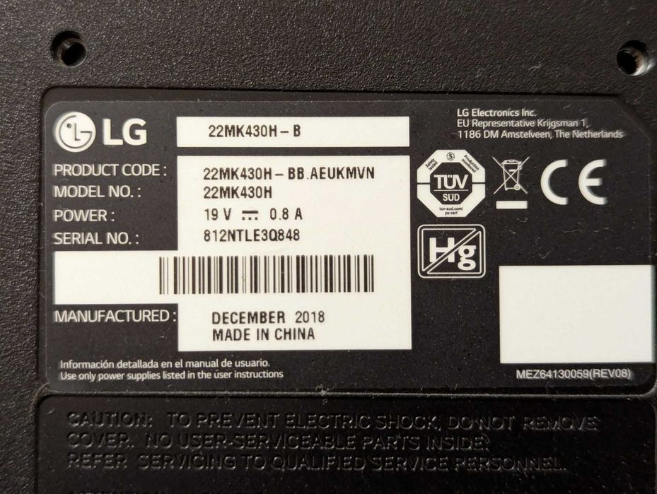 Monitor LG 22MK430H-B – IPS, Full HD, 75Hz, AMD FreeSync