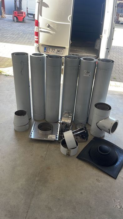 Horn de inox Coș de fum Burlane din inox izolate!