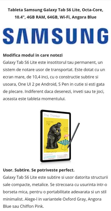Tableta Samsung 10.4 inch