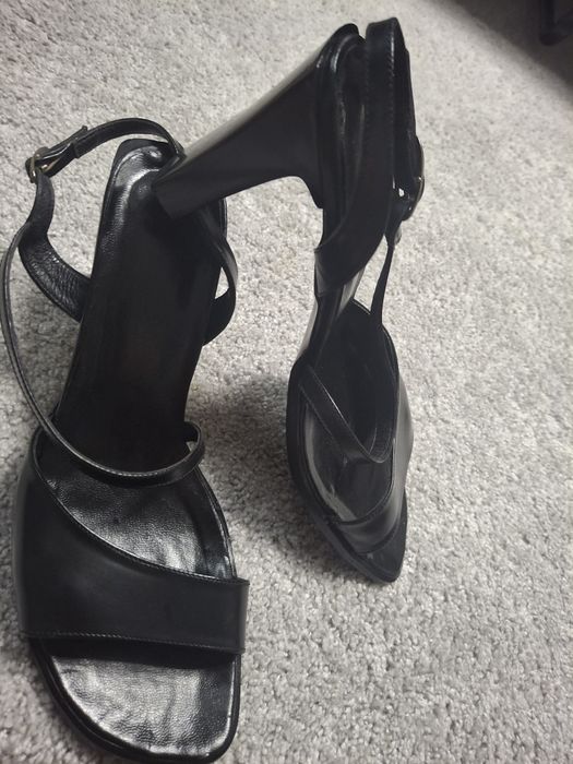 Sandale din piele naturală, interior și exterior, marimea 38 ,toc 9cm