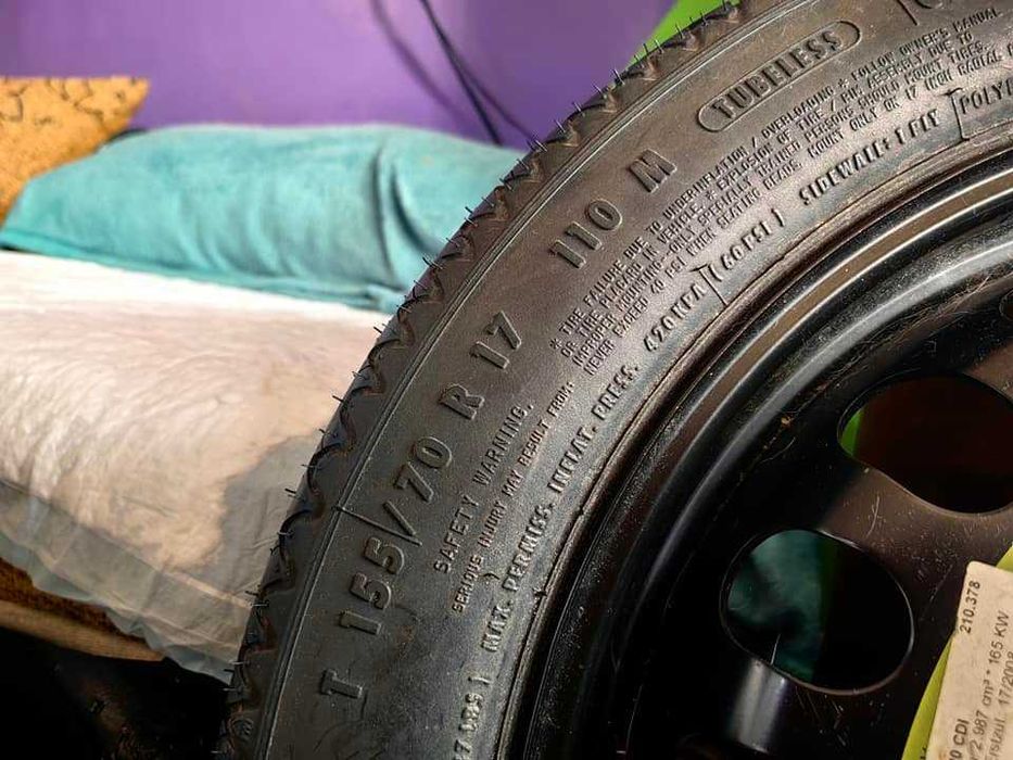 Резервна гума - патерица Т 155/70 R17 ET34