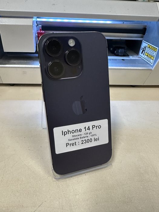 Iphone 14 pro / 128 gb / 100% baterie / folie sticla cadou