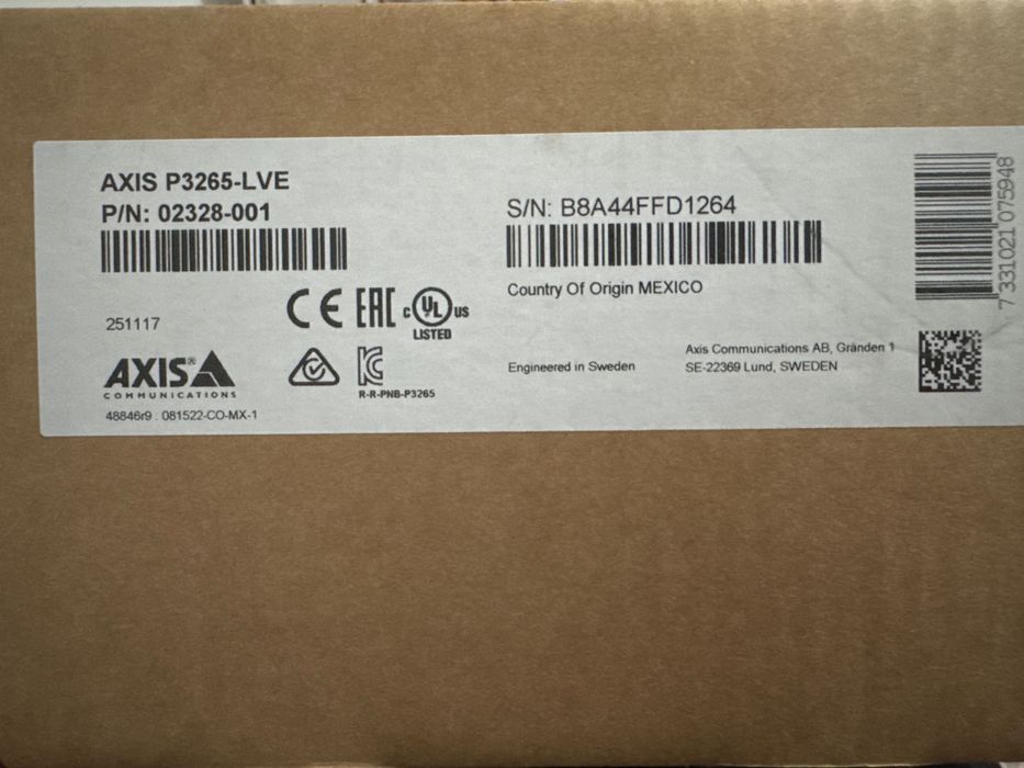 Axis P3265-LVE dome camera