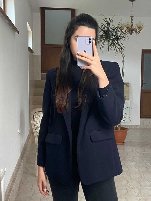 Sacou Coast NEPURTAT (marimea M) bleumarin, din stofa